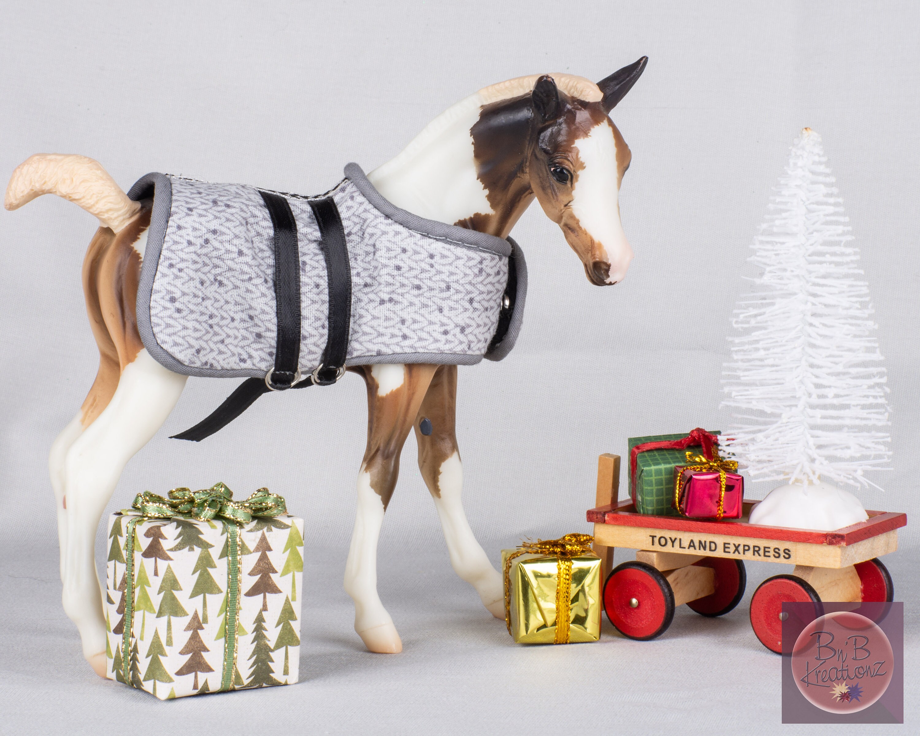 Traditional Model Horse Blanket Gray Knit 19 Scale Etsy