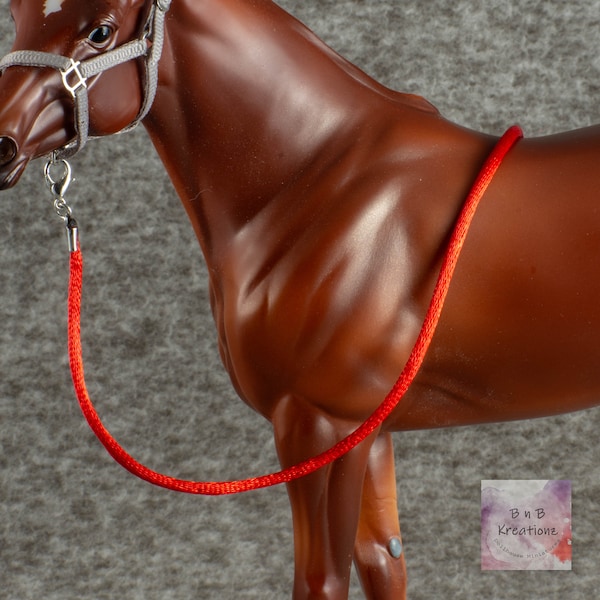 Traditional Model Horse Lead Rope - Red Cord - 1:9 Scale Miniature - Model Horse Tack - Breyer Horse Tack - Peter Stone Tack