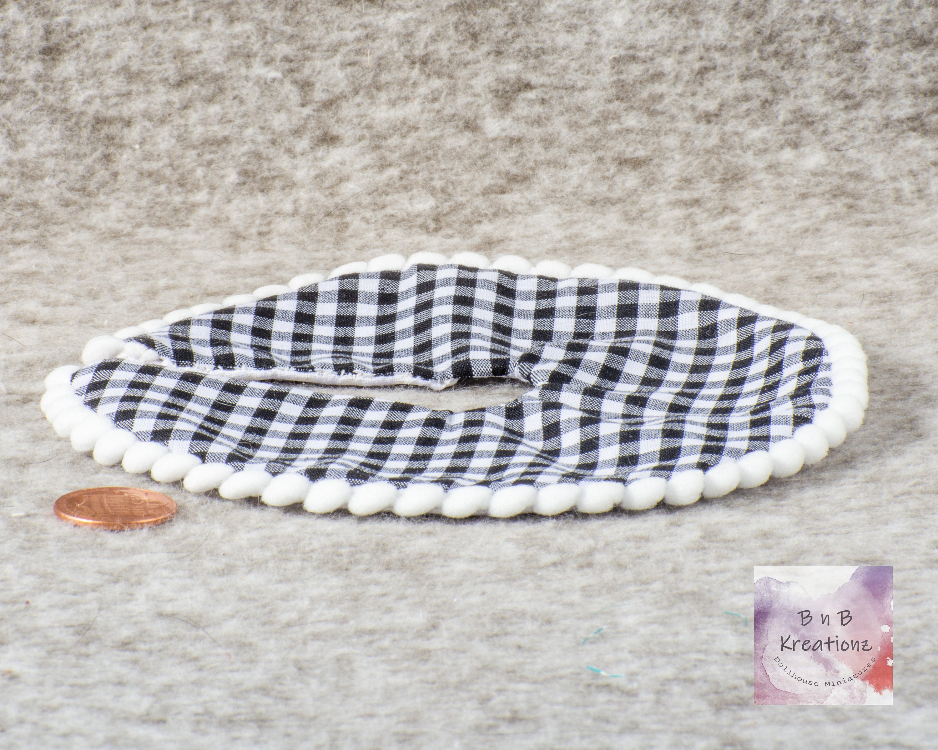 Miniature Tree Skirt Black & White Buffalo Check Double Etsy