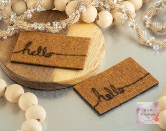 Miniature Coir Doormat Rug in "Hello" Script Style for 1:12 Scale Dollhouse Miniature