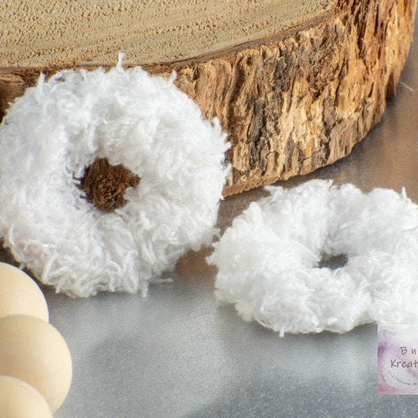 Miniature Wreath - Fuzzy White - Dollhouse Miniature 1:12 Scale - Modern Style - Christmas Miniatures - Christmas Decor