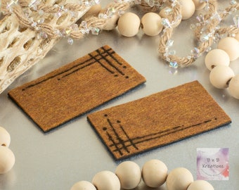Miniature Coir Doormat Rug in Straight Line Pattern for 1:12 Scale Dollhouse Miniature
