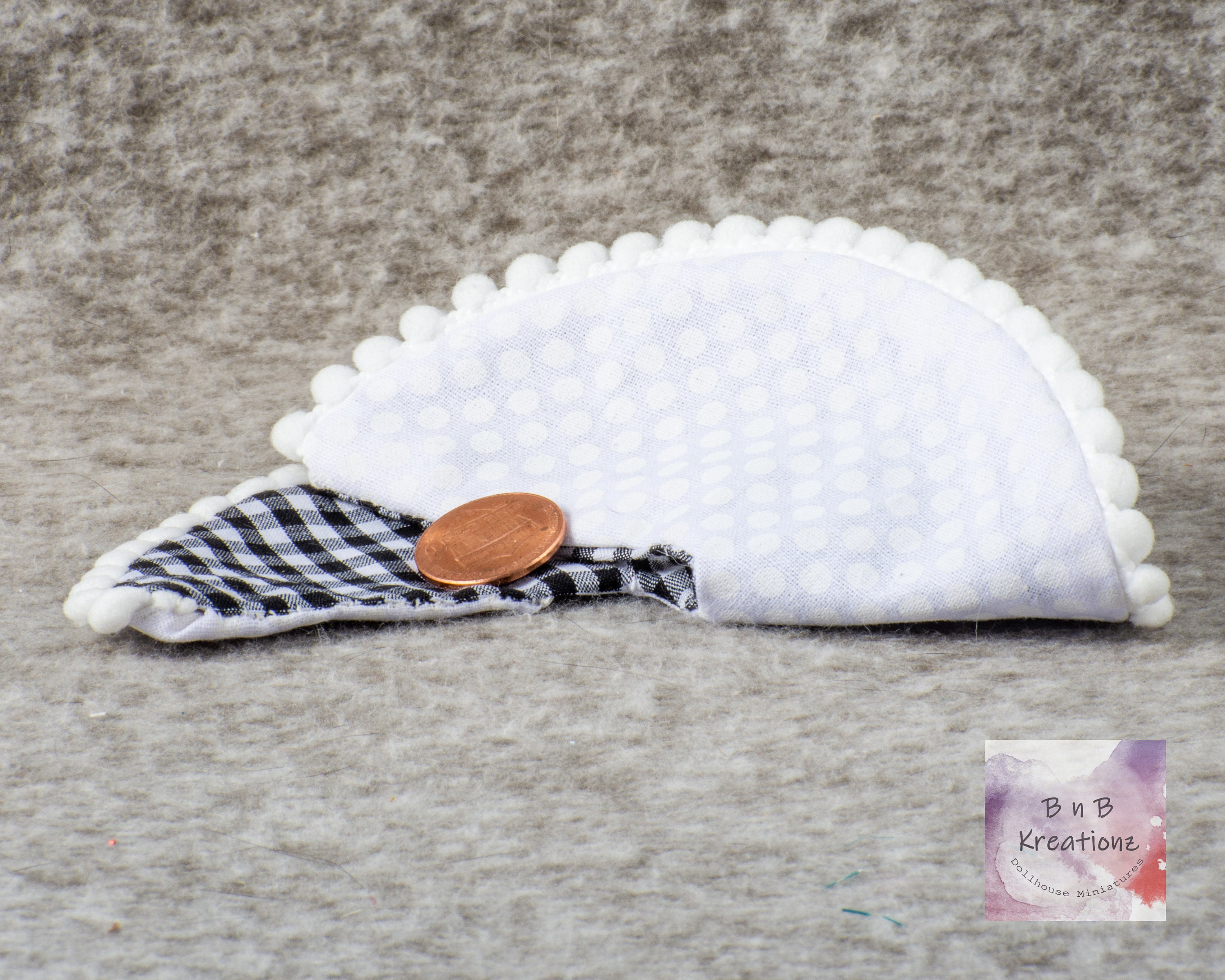 Miniature Tree Skirt Black & White Buffalo Check Double Etsy