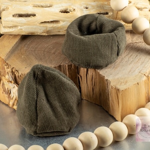 Miniature Bean Bag Chair in Raw Umber for 1:12 Scale Dollhouse Miniature