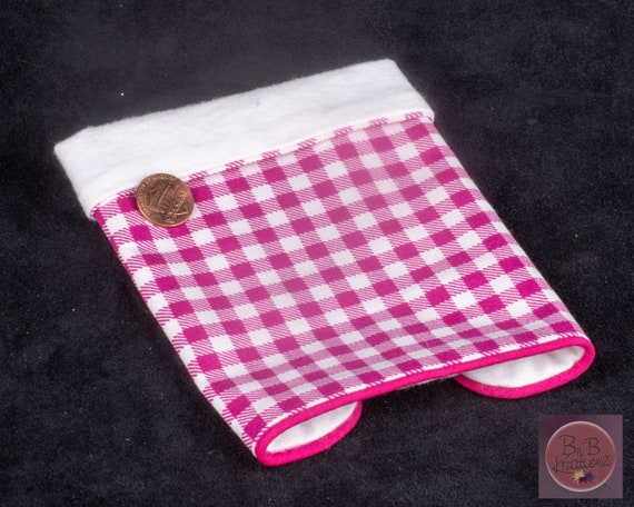 Miniature Dollhouse Cloth Shopping Bag Pink w// White Dots