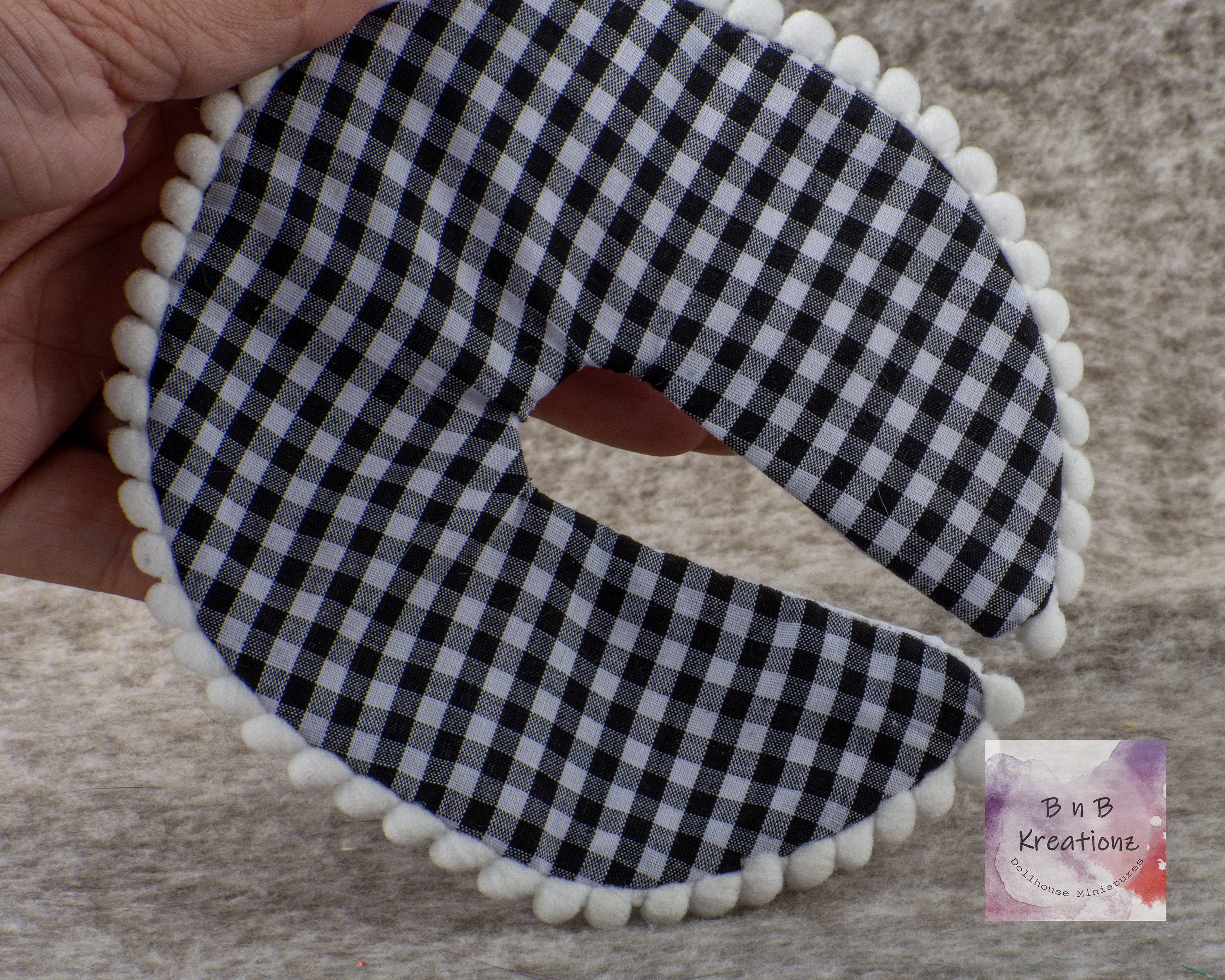 Miniature Tree Skirt Black & White Buffalo Check Double Etsy