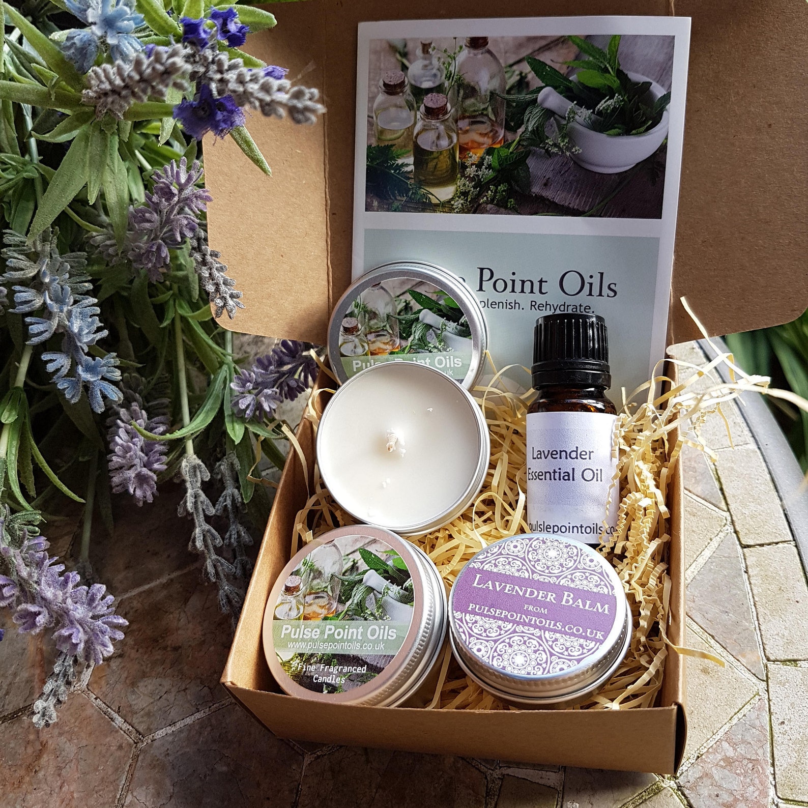 Lavender Gift Box Collection Lavender Soy Candles Essential Etsy UK