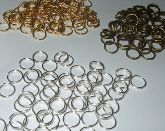 200 anneaux simples ou fendus, couleur bronze, argent et or, 4 mm 5 mm 6 mm 7 mm 8 mm ou 10 mm JR3