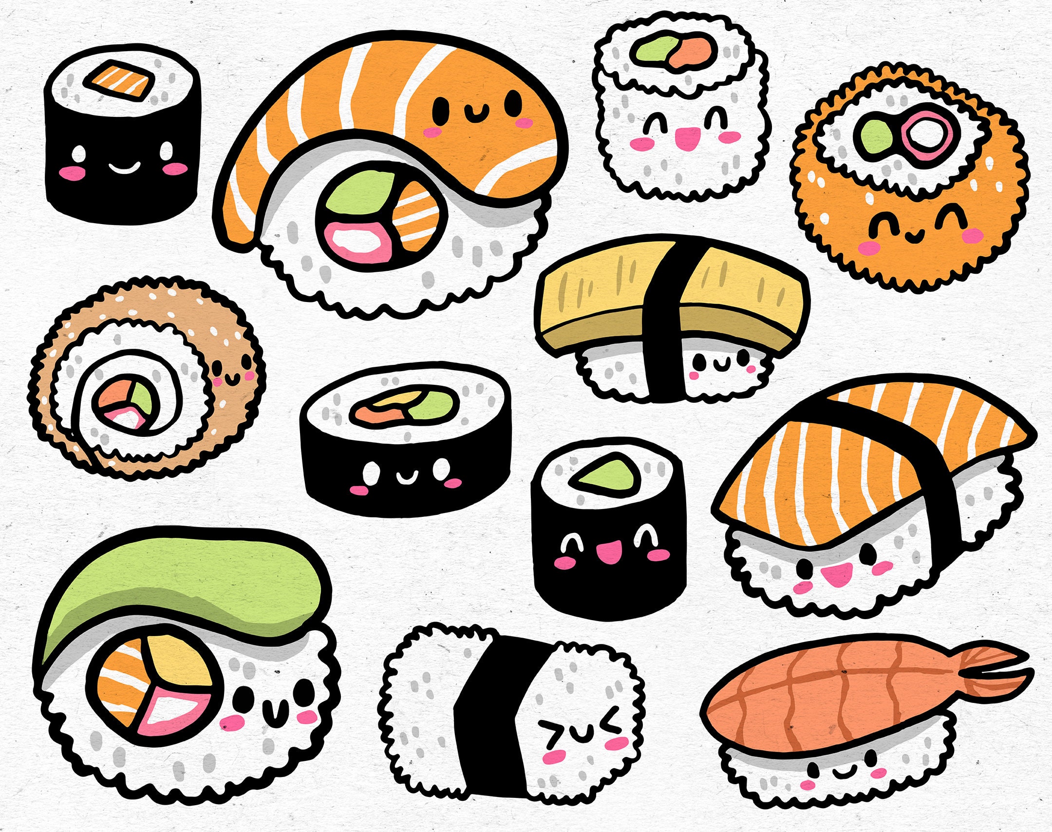 Kawaii Sushi Lovers Cute Japanese Anime Gift - Sushi - Sticker