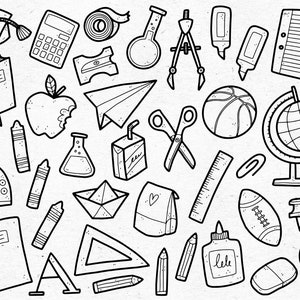 Schule / Digitale Grafiken / Einschulung, Sommerferien, Schüler, Kinder, Abschluss / EPS, SVG, PNG / Cliparts für kommerzielle Nutzung