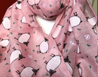 FREE P/&P BNWT DUSKY PINK TINY STAR SCARF