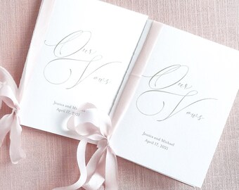 Keepsake wedding vows. Wedding vow books. Handmade wedding vow books with silk ribbon. Personalized wedding vow books. Minimalist wedding.