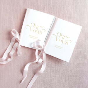 Modern Keepsake wedding vow books. Handmade wedding vow books with silk ribbon. Personalized wedding vow books. Minimalist wedding.