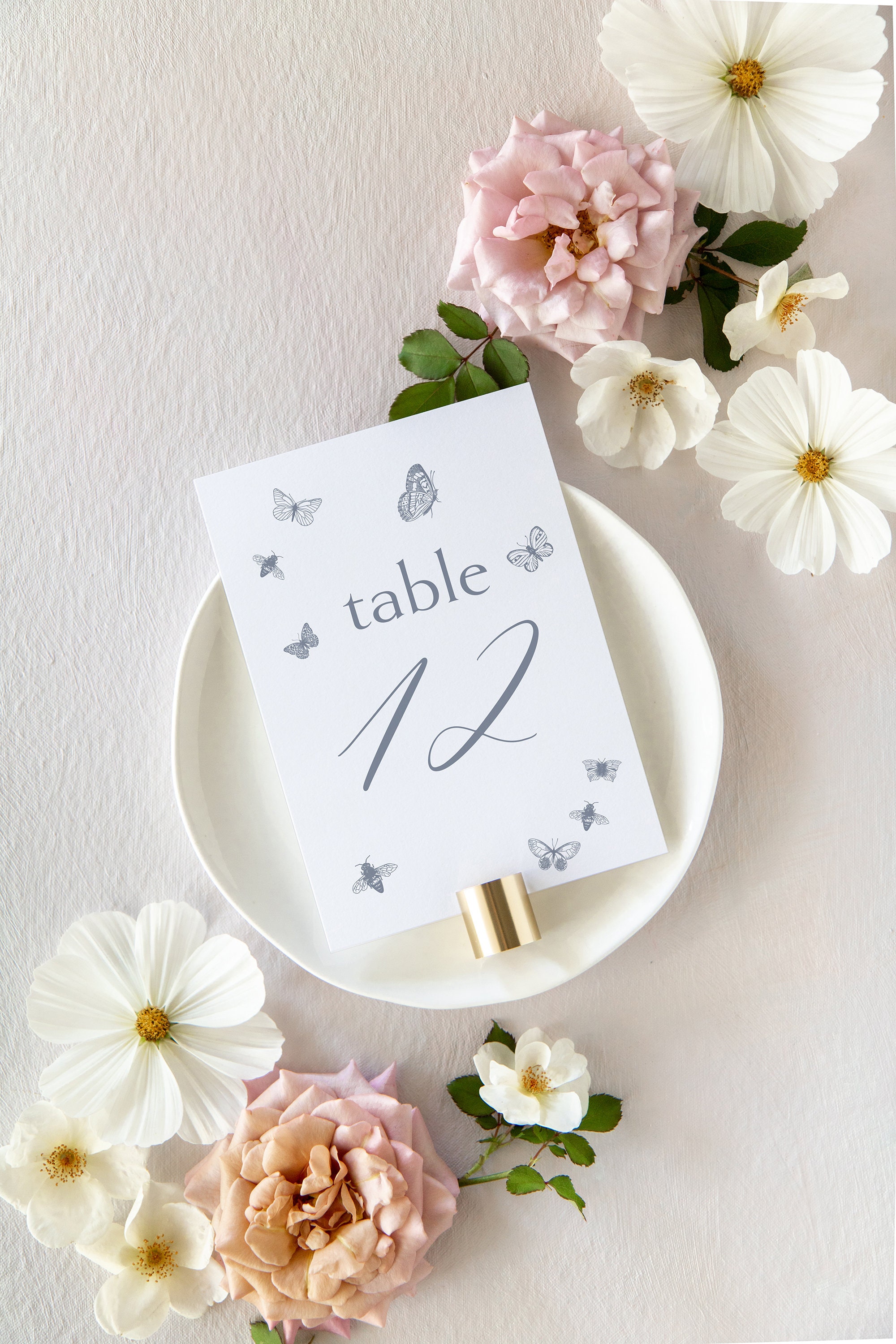 Butterfly and Bee Table Numbers for a Wedding. Garden Wedding Theme ...