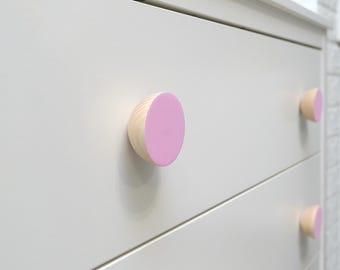 Wooden Cabinet Knobs, Montessori Furniture Handles, Playroom Organization Knobs, Nursery Dresser Handles, Colorful Drawer Pulls