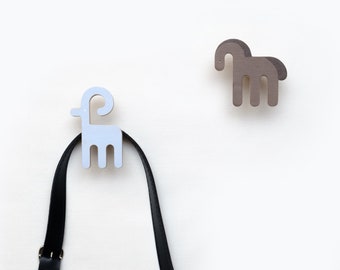 Animal Wall Hooks – Coat Storage for Kids, Nursery Décor, Decorative Wooden Wall Hooks, Set of Hooks for Kids' Room