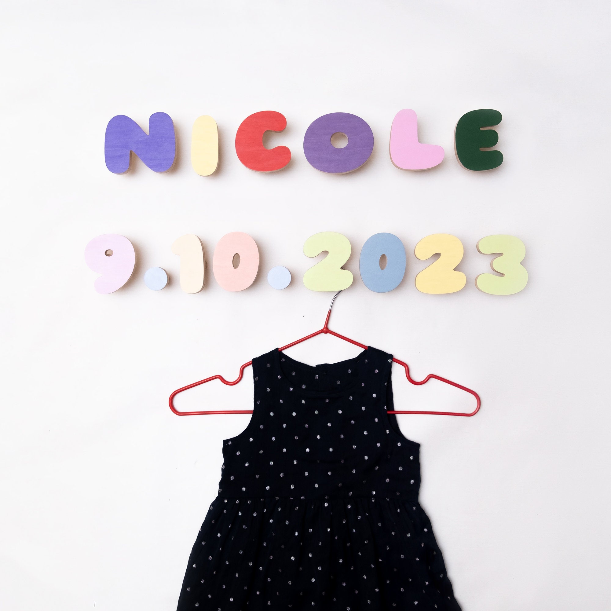 Wooden Letter Set Hooks for wall, Kids Name Room Wood Hook, Personalise wall decor, children Rack Hanger, Christmas gift for baby, Coat Hook