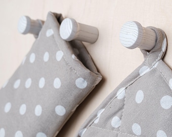 Wit eiken muurhaken, minimalistische jas- en handdoekenrek muurbevestiging, houten haak voor thuisorganisatie, perfect housewarmingcadeau voor eerste huis