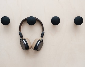 Wall Hooks Wood Circle Round Wardrobe Oak Hook | Modern Wall Hooks | Towel Hook | Wall hooks black and wood | dot wall hooks | Wood Hanger