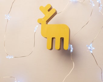Forest Coat Rack Wall Mount for nursery or children playroom, Montessori Clothing Rack / Woodland nursery decor / Deer wall hooks