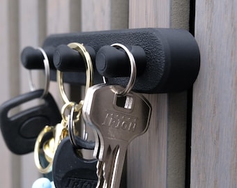 Acoustic Slat Wall Key Holder, 3D Printed Key Rack for Studio Panels, Modern Entryway Organizer for Slatwall