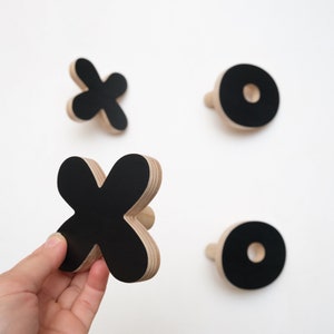 Black Wooden Letters wall hooks for Nursery, Personalised sign letters coat rack, Any name and letter clothing rack image 4