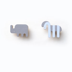 Animal Wall Hooks – Coat Storage for Kids, Nursery Décor, Decorative Wooden Wall Hooks, Set of Hooks for Kids&#39; Room