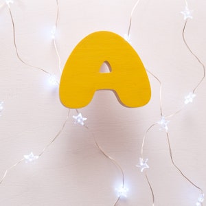 Decor Wooden Alphabet Or Number Letter Wall Coat Rack Hook, Function Kids Room Hook, Personalized Clothes hooks for kids, Christmas gift