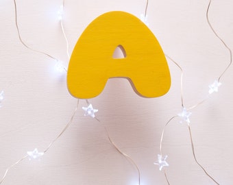 Decor Wooden Alphabet Or Number Letter Wall Coat Rack Hook, Function Kids Room Hook, Personalized Clothes hooks for kids, Christmas gift