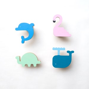 Animals wall hooks, Wooden Hooks, Kids Coat Rack, Woodland Wall Nursery Decor, wardrobe coat hooks children&#39;s room, Sea Wall Decor
