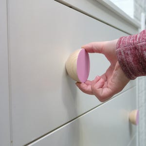 Wooden Cabinet Knobs, Montessori Furniture Handles, Playroom Organization Knobs, Nursery Dresser Handles, Colorful Drawer Pulls