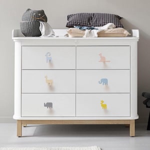 Schattige bosladegrepen, handgrepen babykamermeubels, handgemaakte kinderknoppen, kastknoppen safaridieren