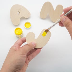 Kids Art Wooden Letter Dresser Handles Paint Your Own Craft Alphabet Drawer Knob Nursery Custom Name Pulls Playroom Furniture Hardware