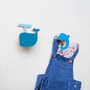 Sea Kids Wall Hooks Set,Clothing Rack Nursery Decor, Animal bedroom decor, Animal hooks Wall Nursery Kids Room Decor, kids door hooks