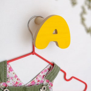 Wooden Letters Hooks for wall, Hooks for wall kids room Alphabet ABC Kids Hooks, Function Kids Room Hook, Personalize children Rack Hanger,
