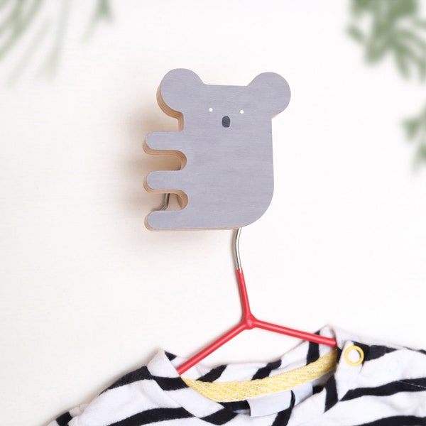 Nursery Wooden wall animal hooks for nursery or children playroom decor, Kids clothing rack baby room decor, Wall Hooks for Kids room