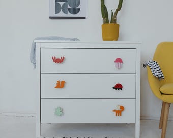 Nursery Dresser Knobs Sea Animals, Kids Drawer Pulls Woodland, Drawer Knob for dresser in nursery, dresser nursery drawer knobs -1 pcs price