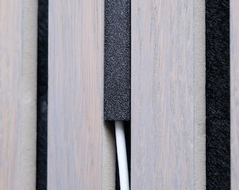 Baby Proof Slat Wall Cable Cover | Childproof Nursery Wire Concealer | Minimalist Playroom Decor | Custom Wood Panel Gap Filler 10mm - 22mm