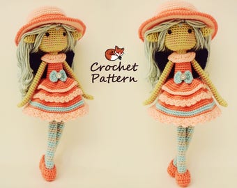 Amigurumi patroon / gehaakt poppatroon / foto-tutorial / direct downloaden