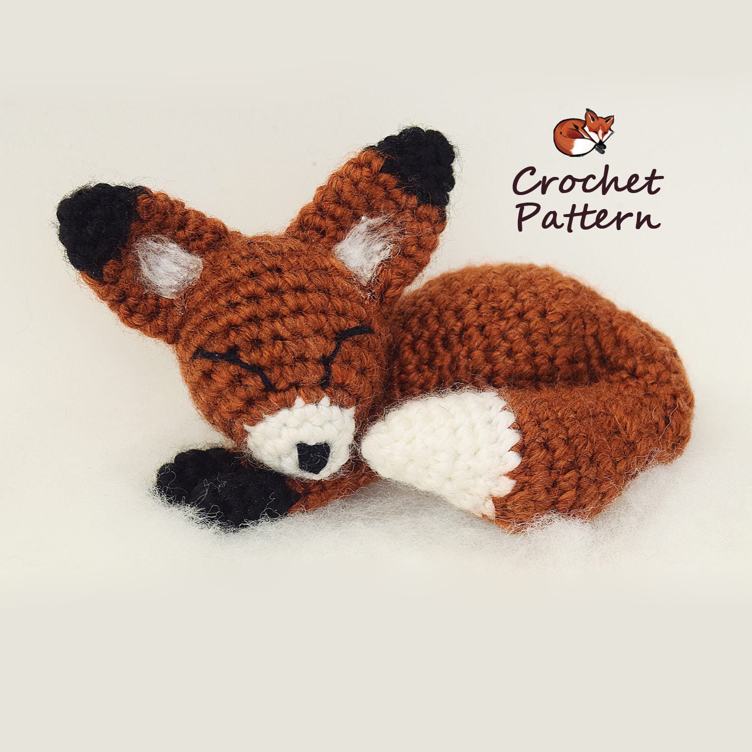 Crochet Sleeping Fox Toys Toys & Games Stuffed Animals & Plushies etna
