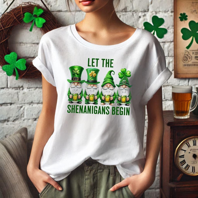 Let The Shenanigans Begin - Gift For Besties, Personalized St. Patrick's Day Unisex Raglan Shirt main image 1