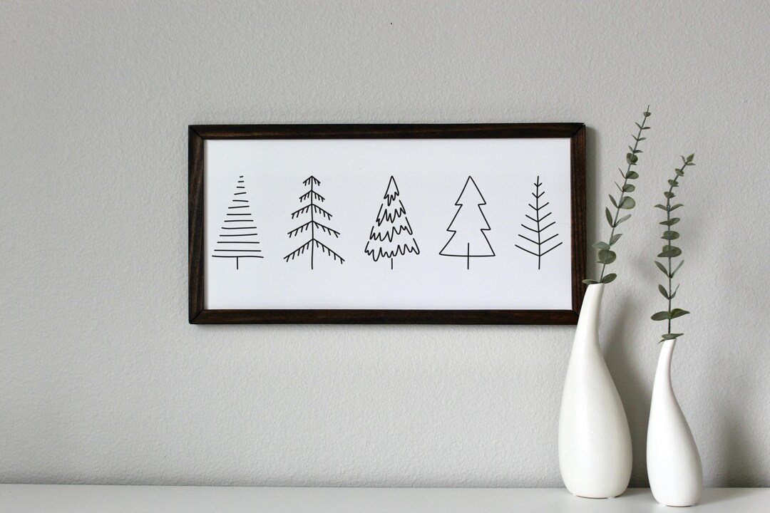 Christmas Trees | Wall Art - Etsy