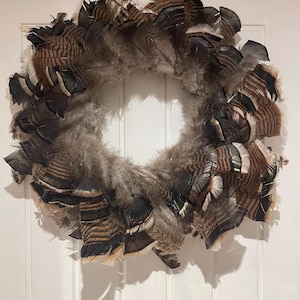 Large Turkey Feather Wreath sustainable source