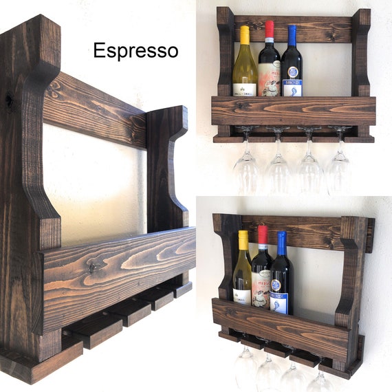 Wall Mounting Wine Rack Wall Shelf Wine Shelf Glass Holder Etsy