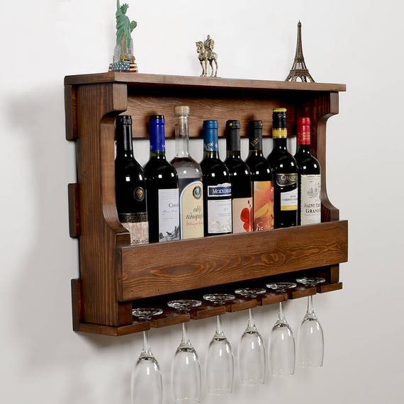 Wine Rack Glass Holder Brown Rustic Modern Wall Mounted Wine Rack Wall Mounted Wine Glass Holder Handcrafted Furniture Wine Rack Glass Holder Brown Rustic Modern Wall Mounted Wine Rack Wall Mounted Wine Glass Holder Handcrafted Furniture