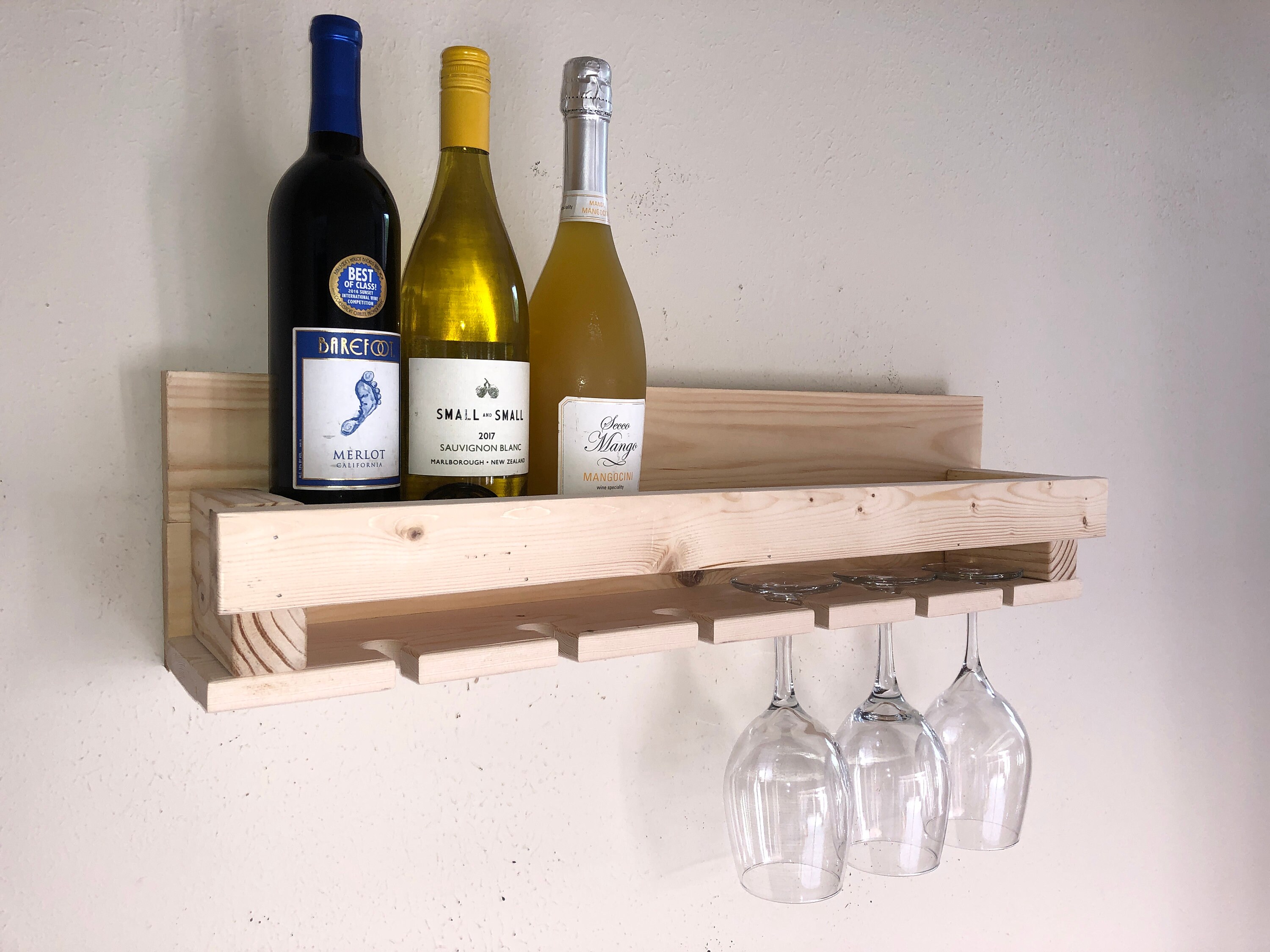 Wine Rack Glass Holder Drink Shelf Modern wall mounted wine Etsy