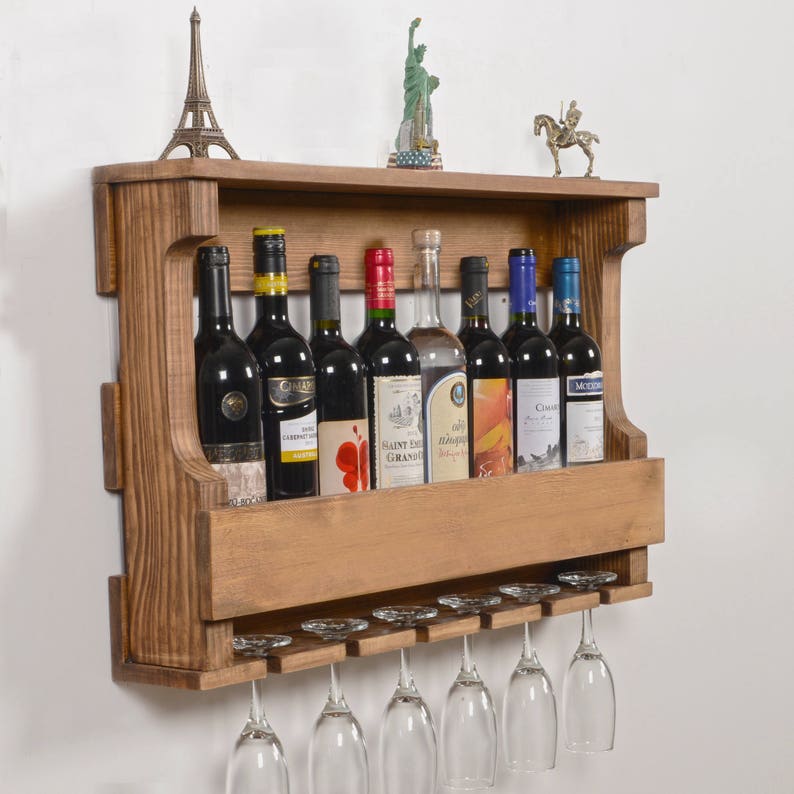 Wine Rack Glass Holder Modern Wall Mounted