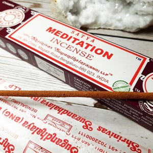 Meditation Incense Sticks – Satya Masala Incense – Wiccan Pagan Ritual – Witchcraft Calming Balance Spiritual Practice