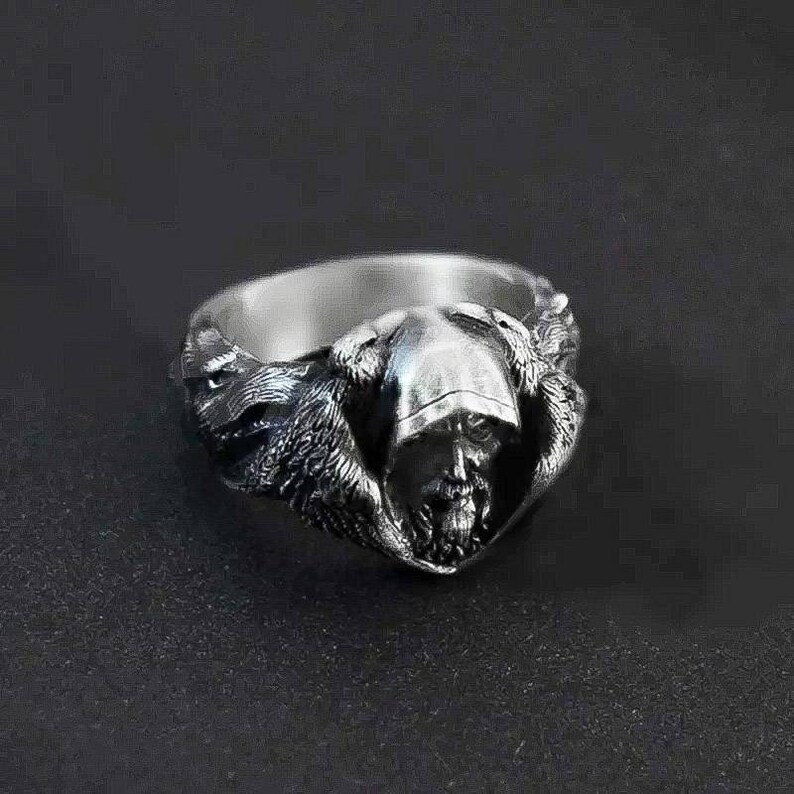 Anello Corvo Vichingo PikaLF - Design Norreno 3D Per Uomini