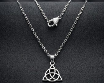 Celtic Triquetra Necklace,  Trinity Knot Pendant, Irish Jewelry, Wiccan Pagan Amulet, Protection Gift